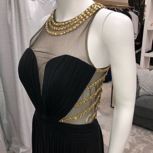 Jovani Black/Gold Special Occassion / Prom Gown